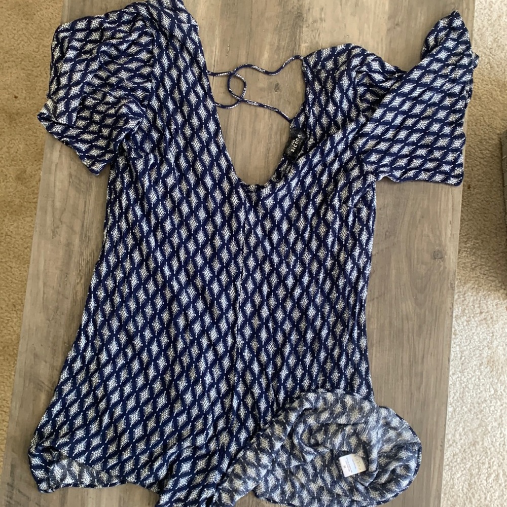 Navy and white jumper